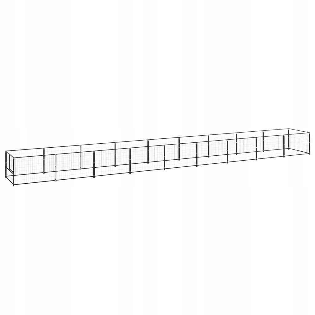 Levně Kotec ocel prášková VidaXL střední pes 100 x 900 x 70 cm