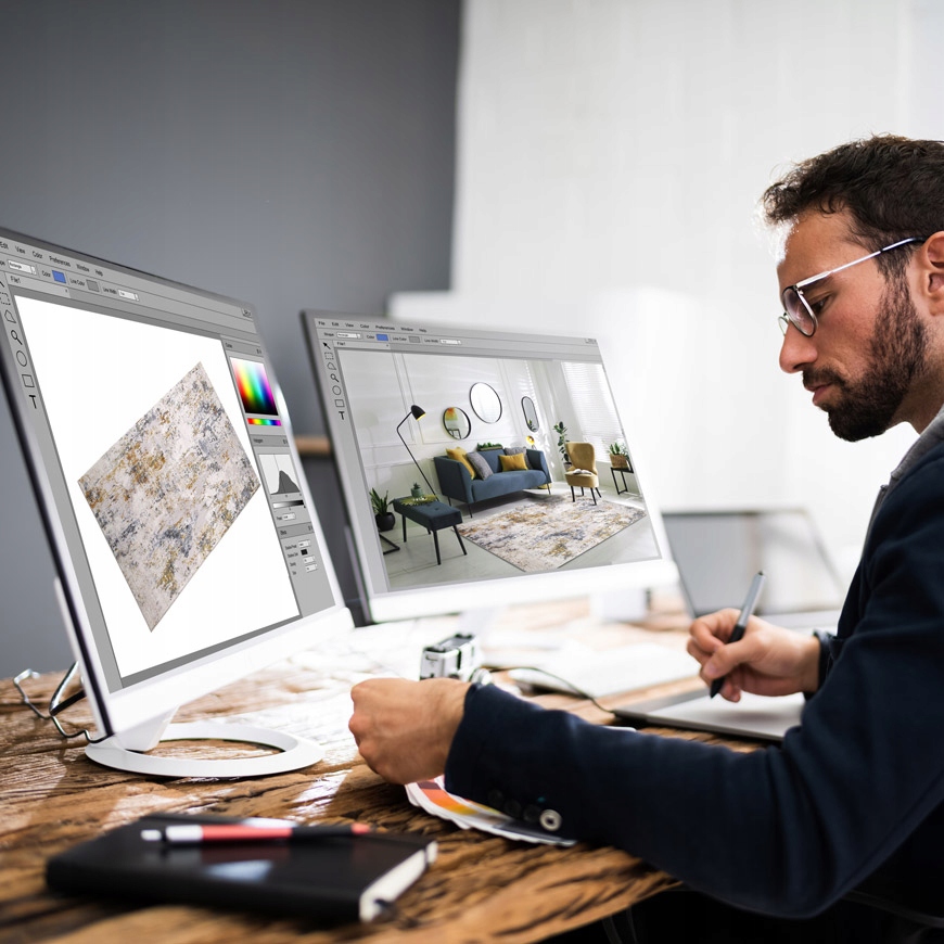 GRUBY OKRĄGŁY DYWAN BOHO Z FRĘDZLAMI BEŻOWY DYWAN STYL SKANDYNAWSKI 120x120 Wysokość runa 30 mm