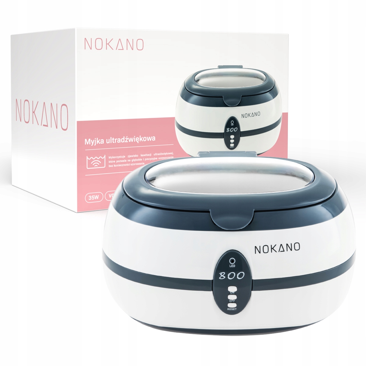 Nokano Myjka Ultradźwiękowa 600ML VGT-800 Do Czyszczenia Narzędzi