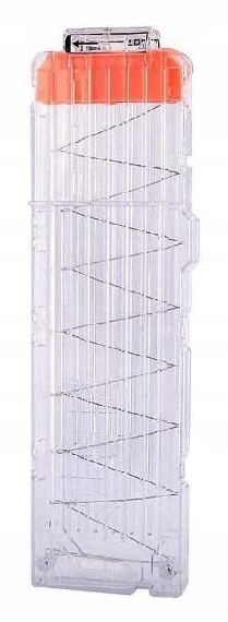 PRZEZROCZYSTY MAGAZYNEK CLIP NA 18 STRZAŁ DO NERF