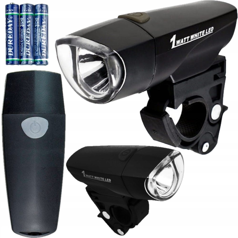 Lampka Rowerowa 2K Przednia Mocna 1 Watt na baterie 3xAAA XC-785