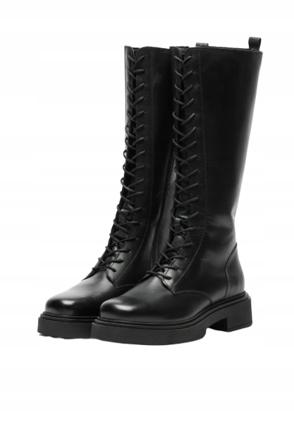 Zign Černé Klasické Kozačky S Matovou Zimní Podrážkou 42 T7G
