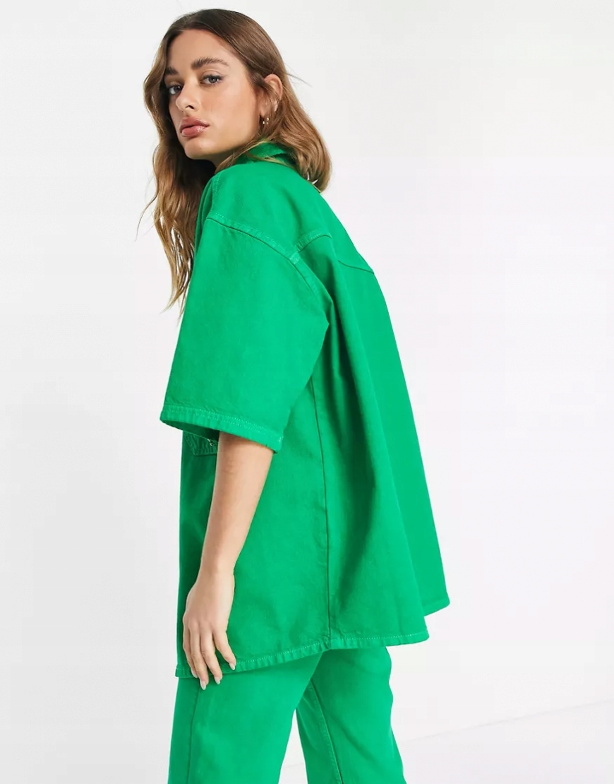 JEANSOWA KURTKA Z KRÓTKIM RĘKAWEM S Rękaw krótki rękaw