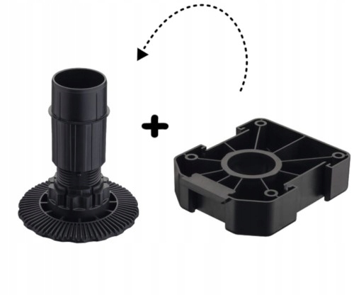100 X NÓŻKA MEBLOWA REGULOWANA AXILO HAFELE + GŁÓWKA H100 MOCNA CZARNA Kod producenta H-100