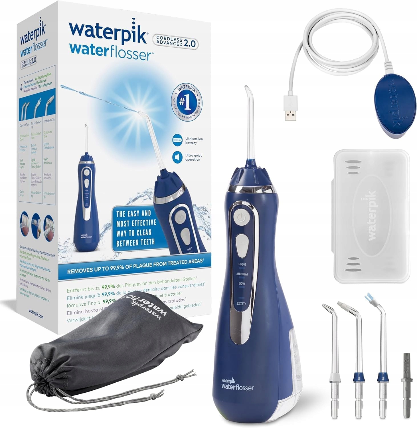 Waterpik Bezprzewodowy Irygator Do Zębów Elektryczny Usuwa Płytkę Nazębną