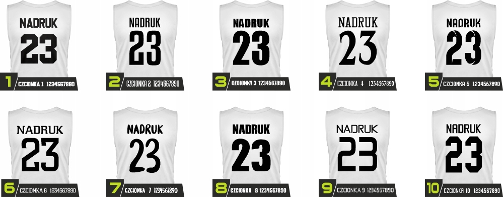 KOMPLET STRÓJ KOSZYKARSKI SPORTOWY KOSZ NADRUK Kod producenta KOSZ_10