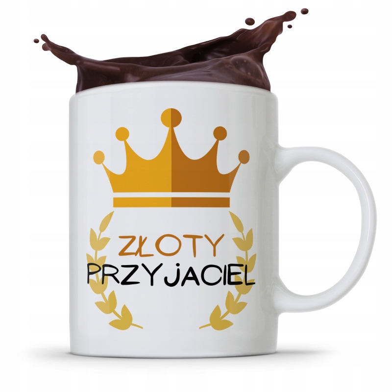 KUBEK PREZENT DLA PRZYJACIELA ZŁOTY PRZYJACIEL z Nadrukiem ze Zdjęciem