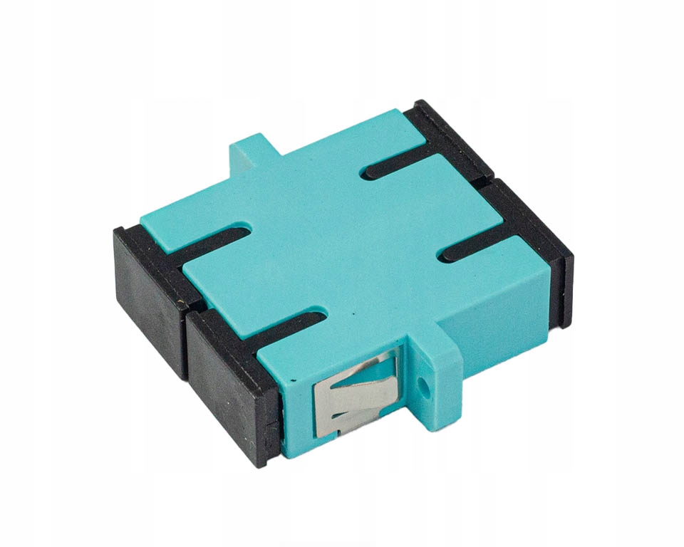 Adapter SC/SC duplex MM OM3, ceramiczna ferrula, błękitny