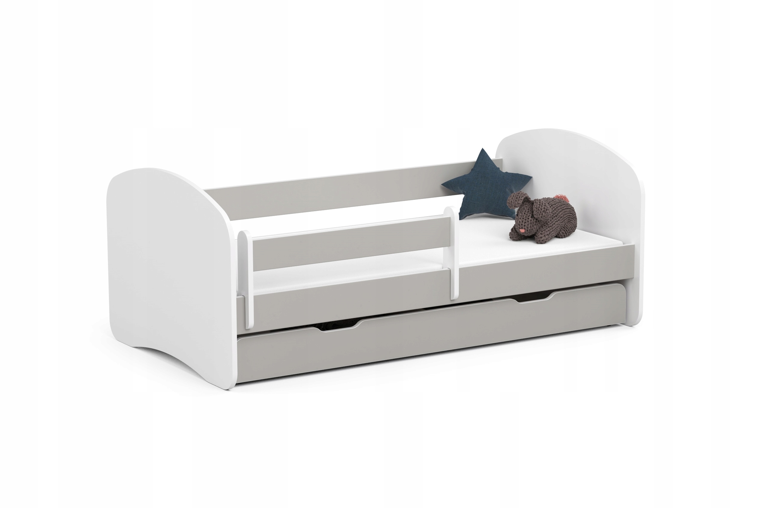 Detská posteľ Smile 160x80 šedá s matracom Akd