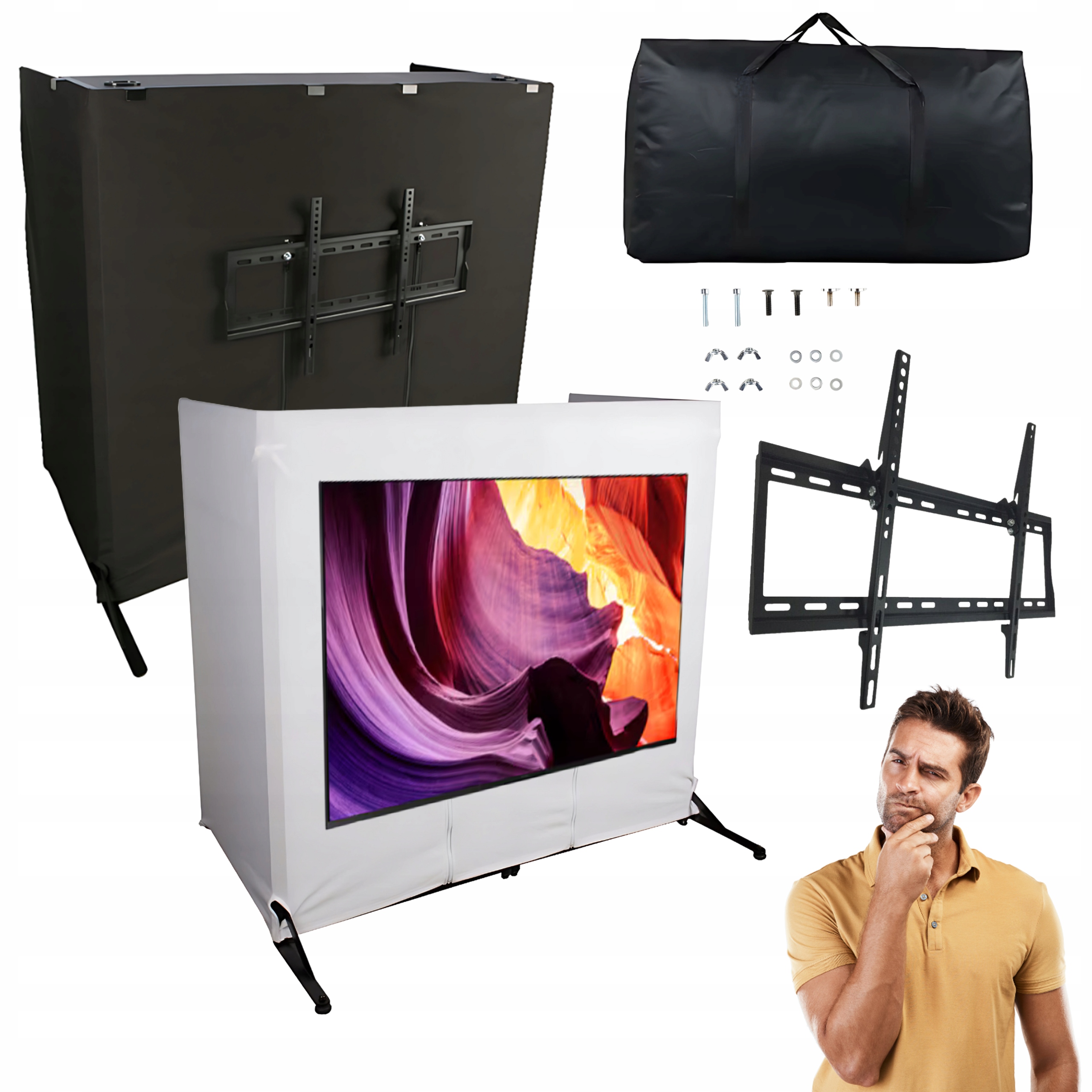 Stanoviště Dj Stůl Dj Pracovní stůl Dj Tv Screen s držákem na Tv taška