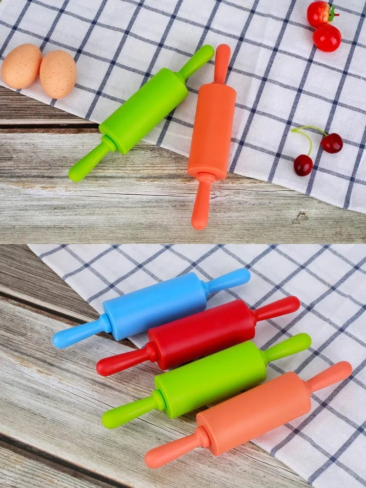 Wałek do ciasta silikonowy mały RÓŻOWY 22cm Marka inna