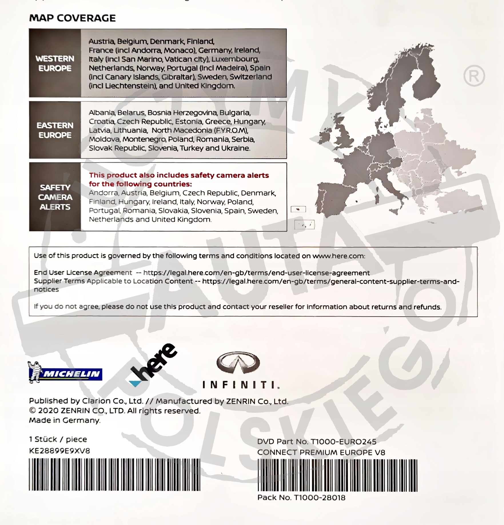 INFINITI Q70 (M) MAPA CONNECT PREMIUM X9HDD 2021 Marka INFINITI