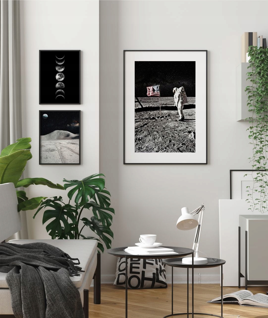 Plakat astronauta na księżycu - format 70 x 100 cm Marka Fotobloki & Decor