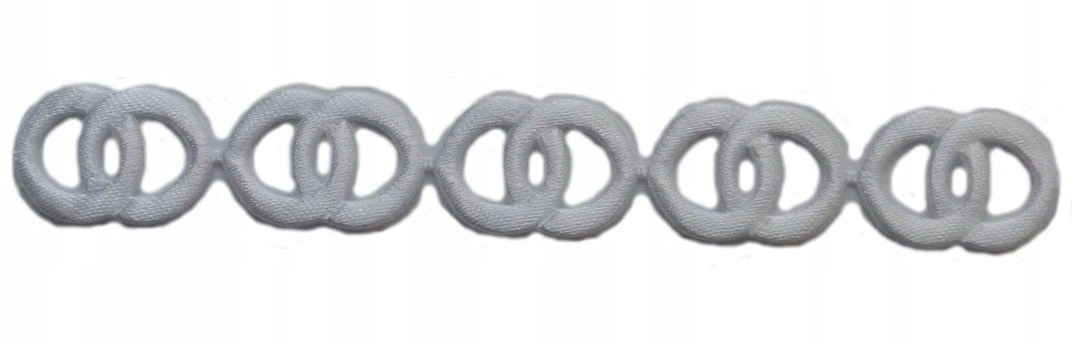 

Aplikacje na taśmie białe obrączki 0,5 m 50 cm