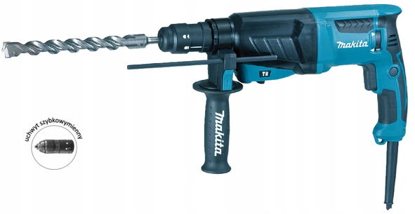Makita HR2630T Młotowiertarka Sds-plus z podkuwaniem wymienny uchwyt