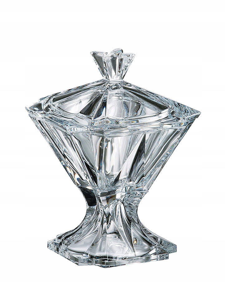 Bohemia Metropolitan Cukornica Sklenená s pokrievkou Kryštálový cukor 26 cm