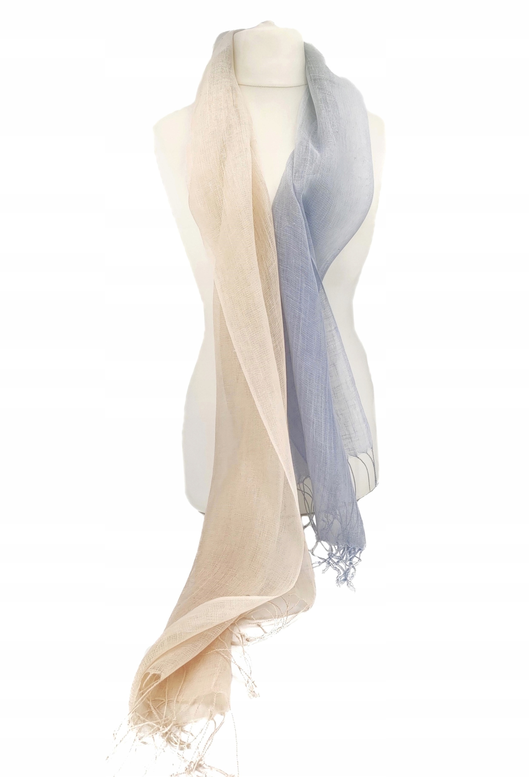 100% LEN NATUR MARKOWY SZAL CHUSTA APASZKA JAKOŚĆ Wzór dominujący mix wzorów