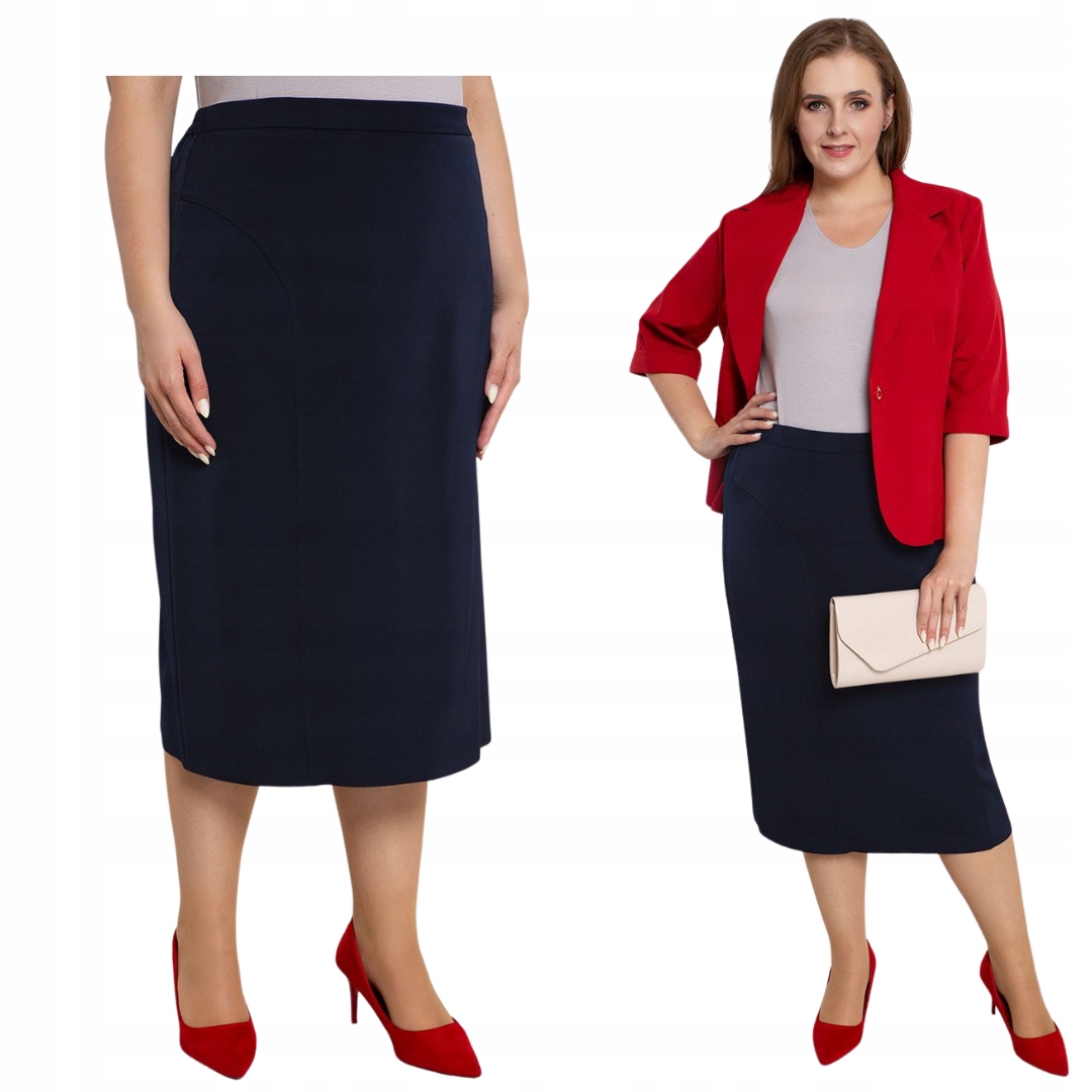 Klasická modrá sukně s prošíváním 62