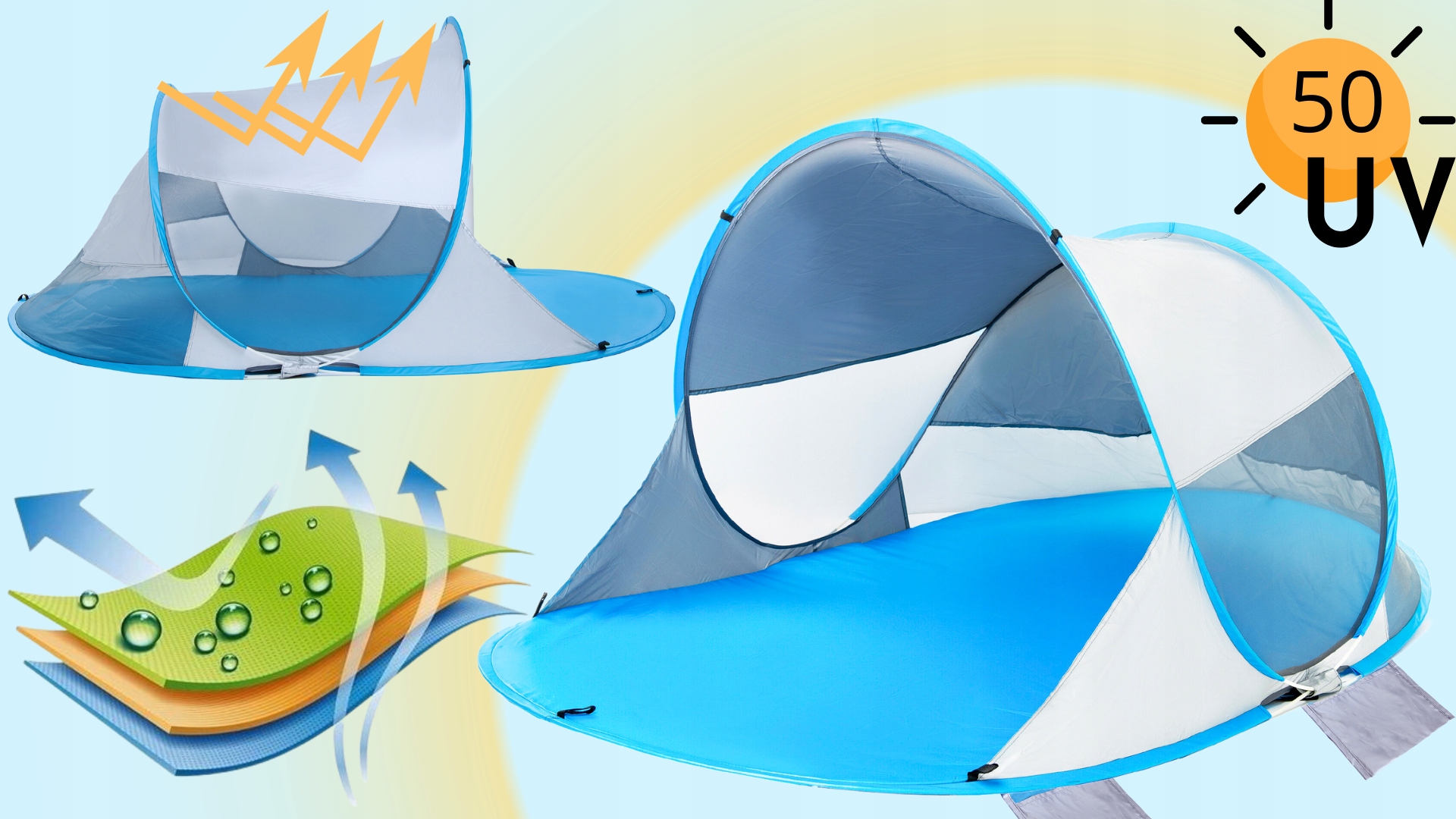 NAMIOT SZYBKOROZKŁADAJĄCY Z FILTREM+ BRANSOLETKA Model inny