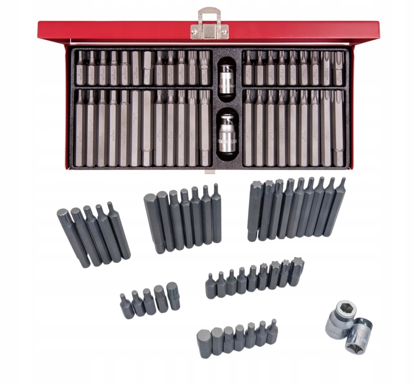 Komplet Bity Torx Hex Spline 44 szt. King Tony 1044CQ Metalowa kaseta