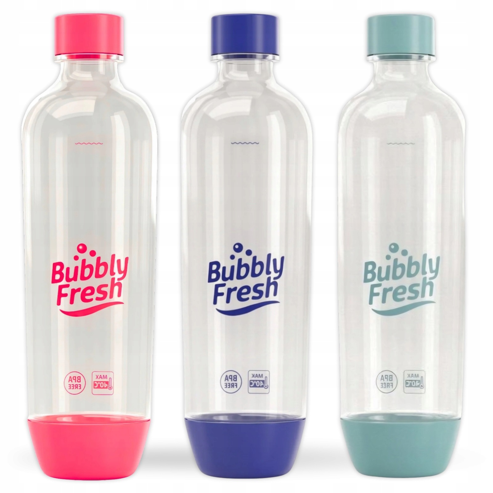 3 láhve BubblyFresh na vodu do výrobníku sody SodaStream 3 x 1 l