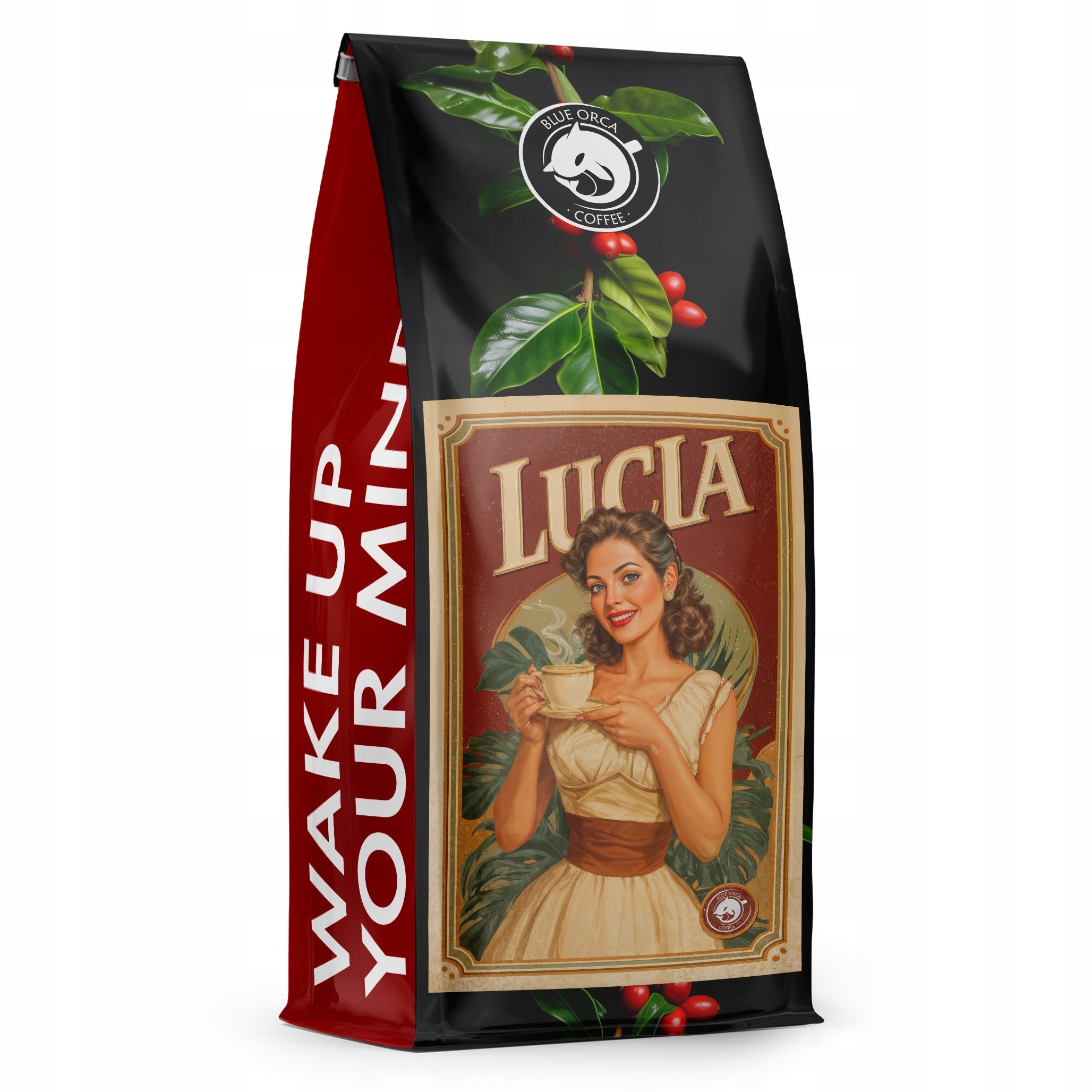 Káva zrnková 1kg mix Lucia Blue Orca Limited pro kávovar 100% Arabica