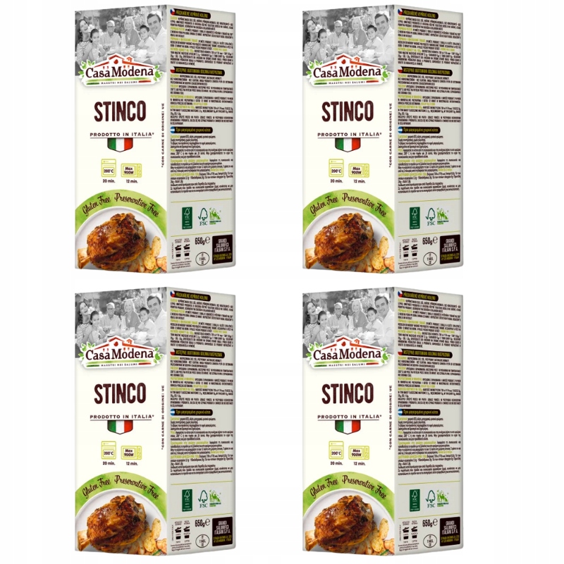 Levně 4 x Italská vařená golonka Stinco šťavnatá k obědu 650 g Casa Modena