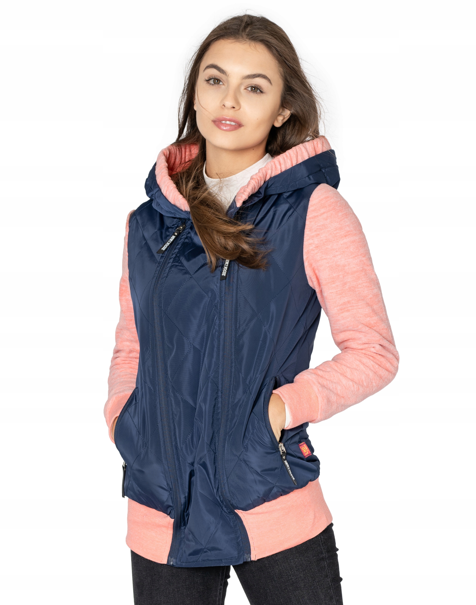 

Kurtka Długa Bluza Damska Kaptur Polar 412-04 r S