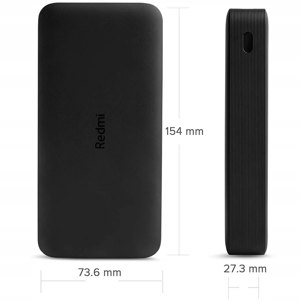 XIAOMI Redmi Powerbank 20000mAh Szybkie Ładowanie USB-C USB-A Czarna — miniatura 10
