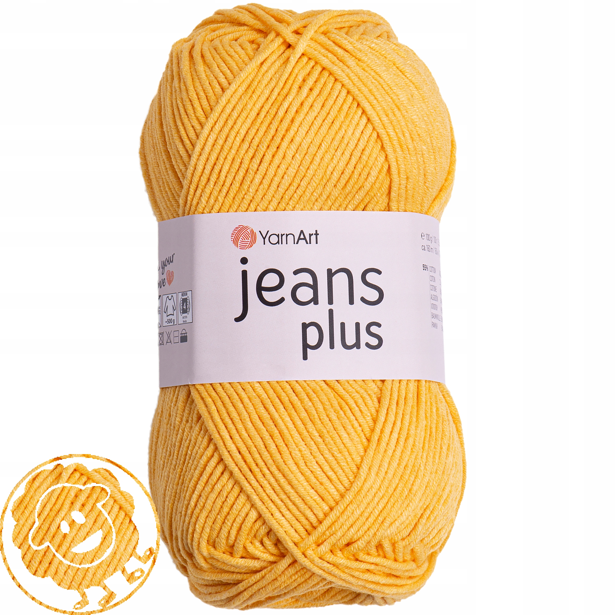 YarnArt / Jeans Plus / 35 / желтый