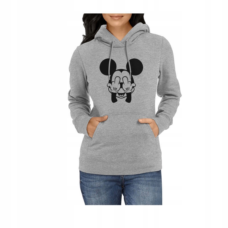 

Bluza damska Mickey f*ck it, ciemnoszara XL