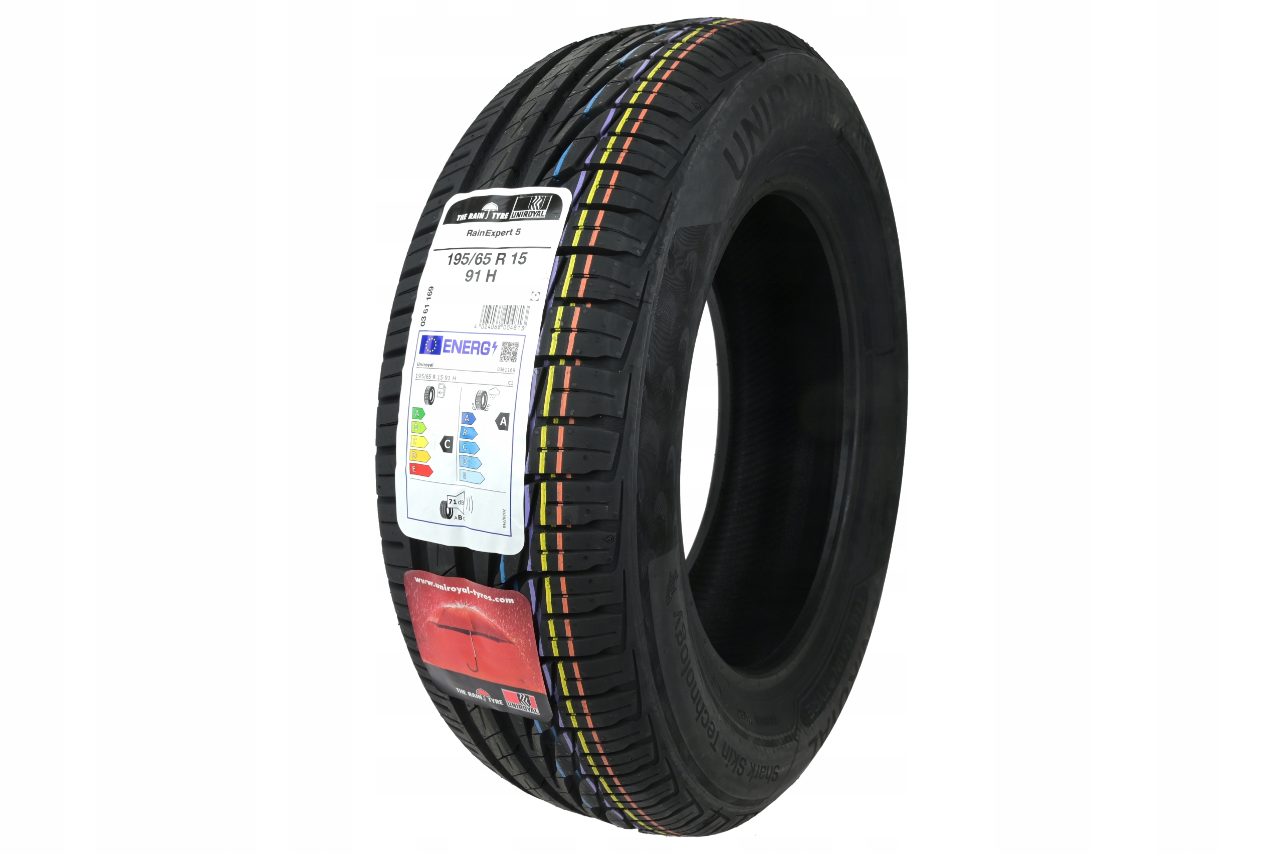 

1 x 195/65R15 91H RainExpert 5 Uniroyal Lato