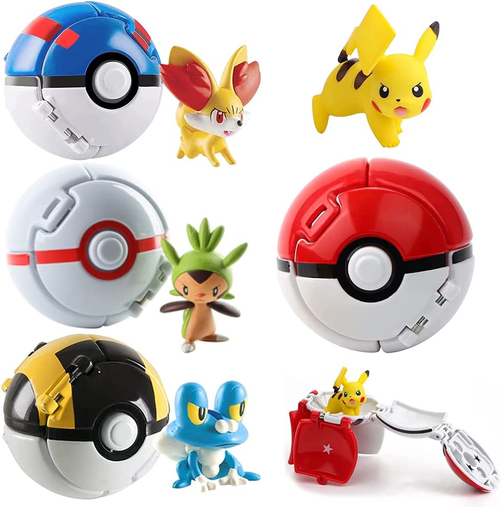 

4 Szt Figurki Figurka Pokemon Pokeball Zabawka