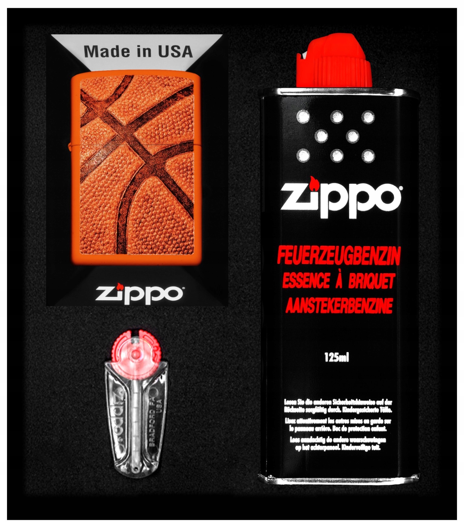 Sada Zippo Zapalovač Basketball Design Dárková sada No1