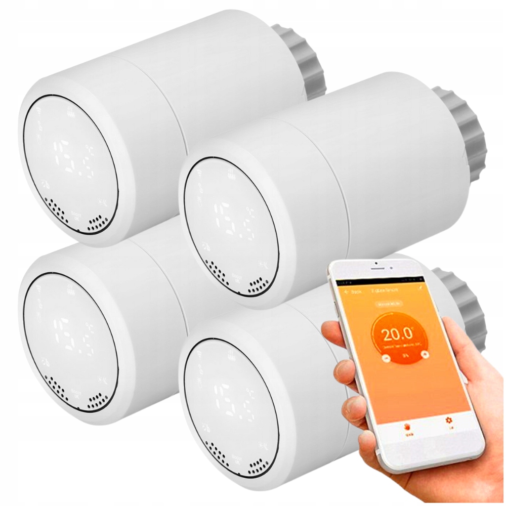 

Głowica Termostatyczna Smart ZigBee 3.0 Tuya 4szt.