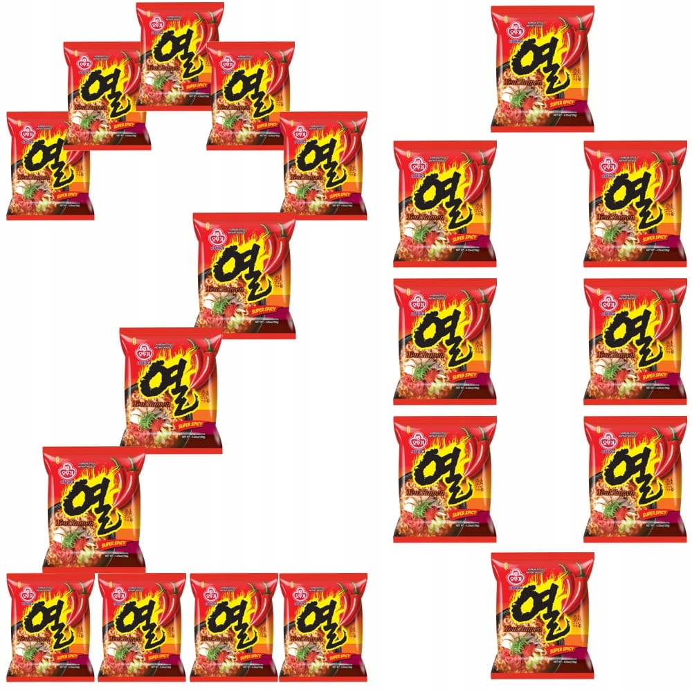 20x Koreańska Zupka Błyskawiczna Makaron Instant Ramen Yeul Hot 120g Ottogi