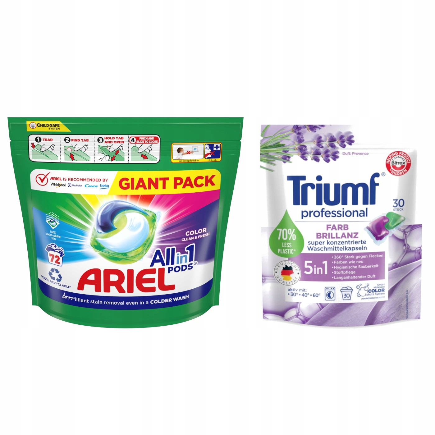 Levně Kapsle prádla Ariel All-in-1 72 ks kapsle Triumf 30 ks
