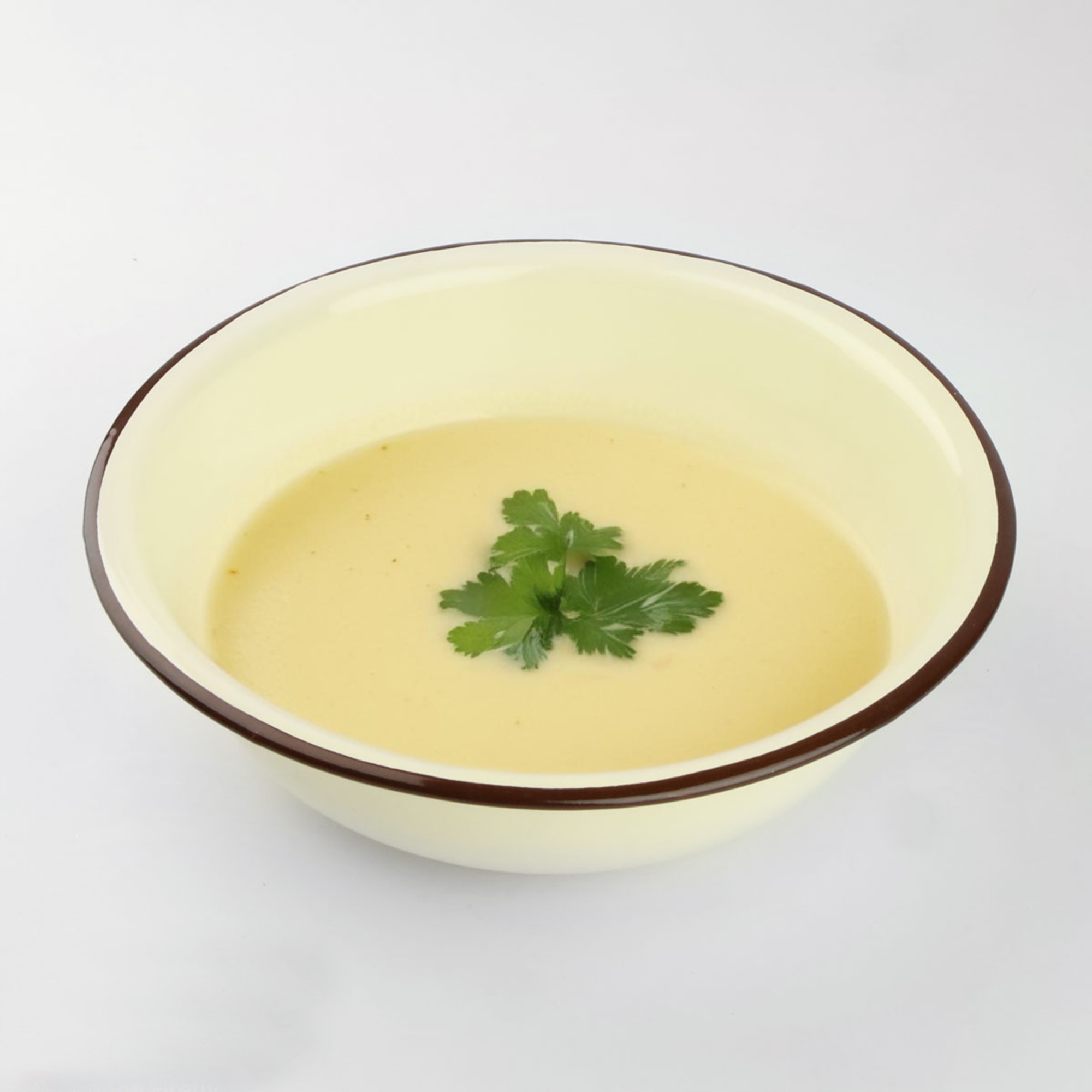 MISKA EMALIOWANA 24 CM NA ZUPĘ OWOCE WARZYWA WZÓR TRUSKAWKI I KWIATY RETRO