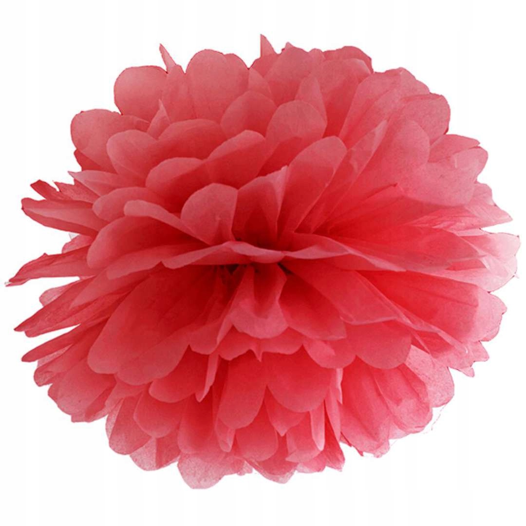 

Pompon bibułowy 25 cm Czerwony dekoracja pompony