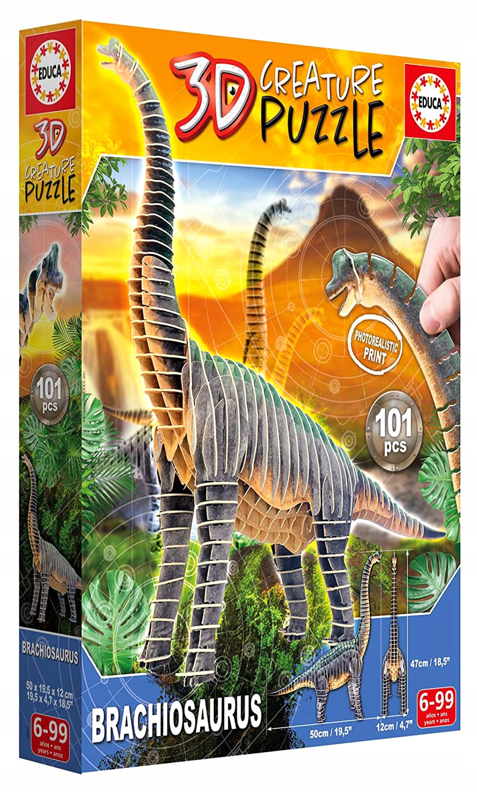 

Educa Puzzle 3D Dinozaury Brachiozaur 101 el.