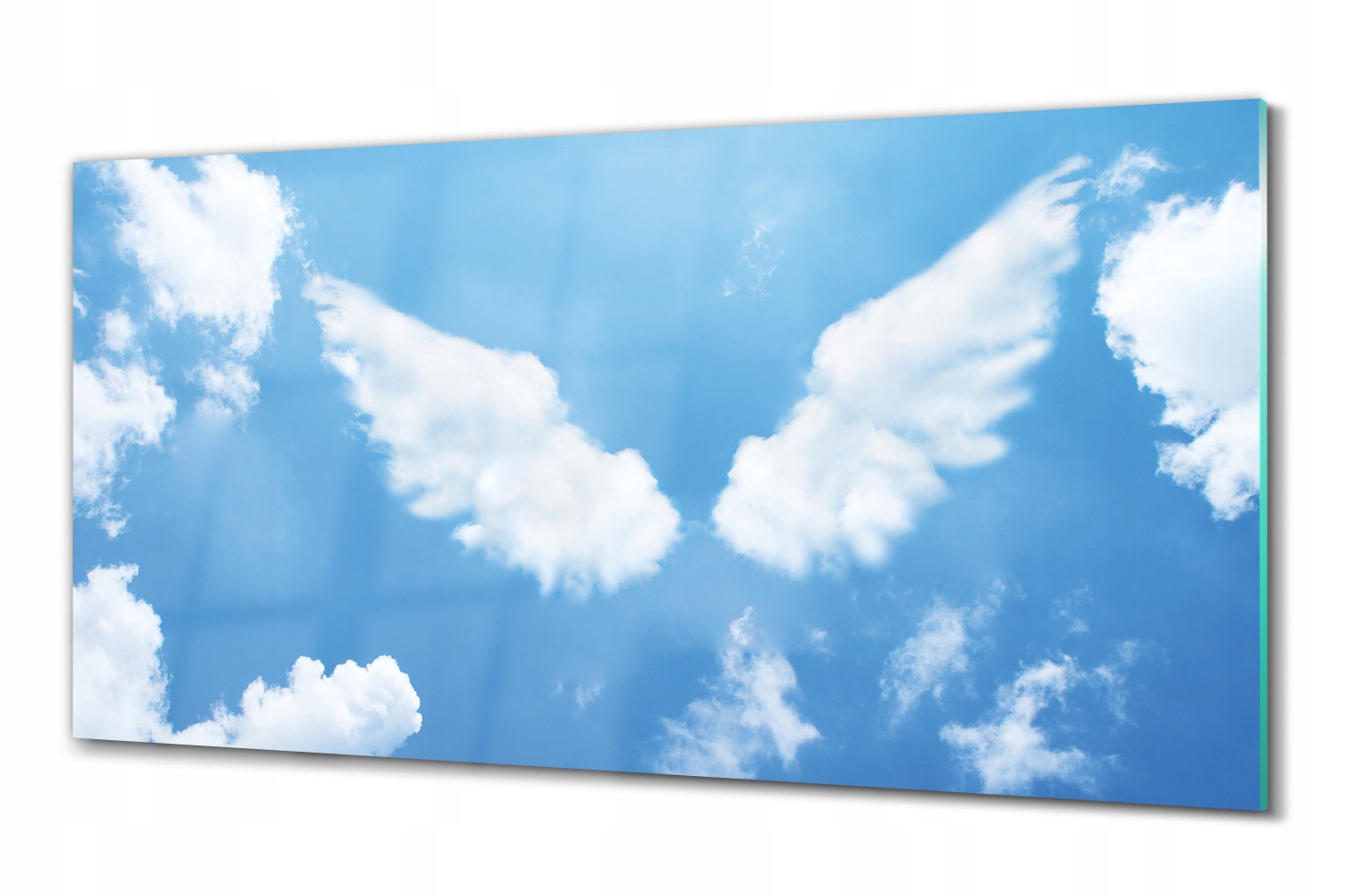 

niebo skrzydła anioł 100x50 Foto szklane na ścianę