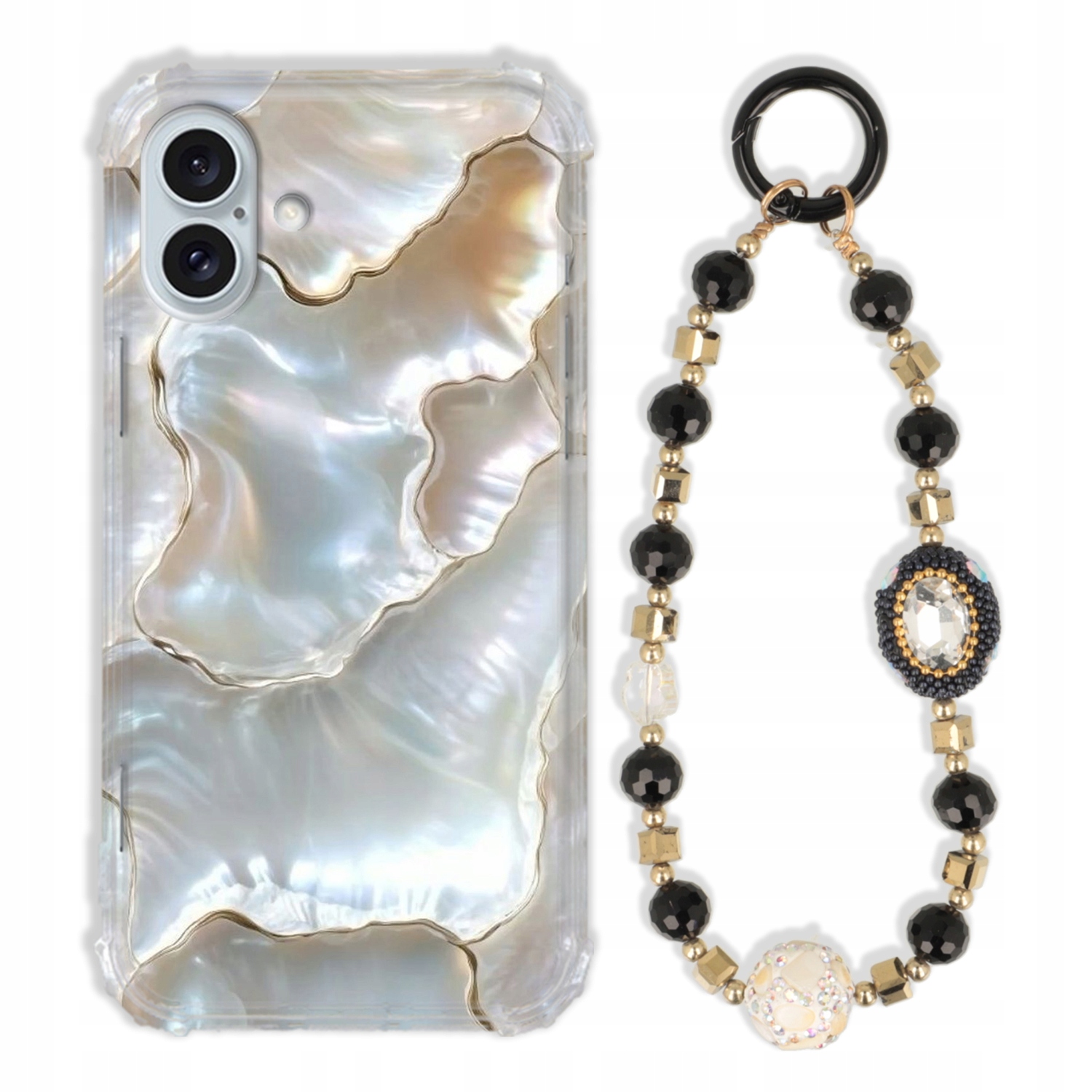 Puzdro Pre Iphone 16 Plus Antishock Zirkónia Čierno Zlaté Odolné| Silné