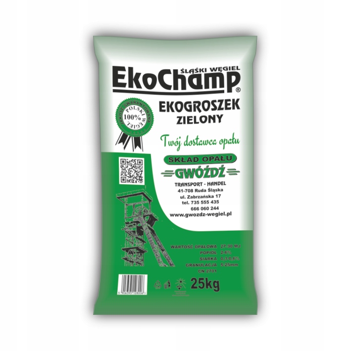 Groszek Plus EkoChamp Zielony 27-30MJ paleta 1t EAN (GTIN) 5906395128006