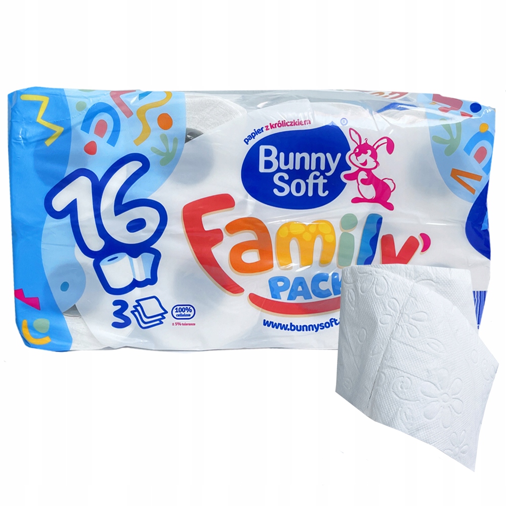 

Papier Toaletowy 3 Warstwowy Biały 16 Rolek 240m