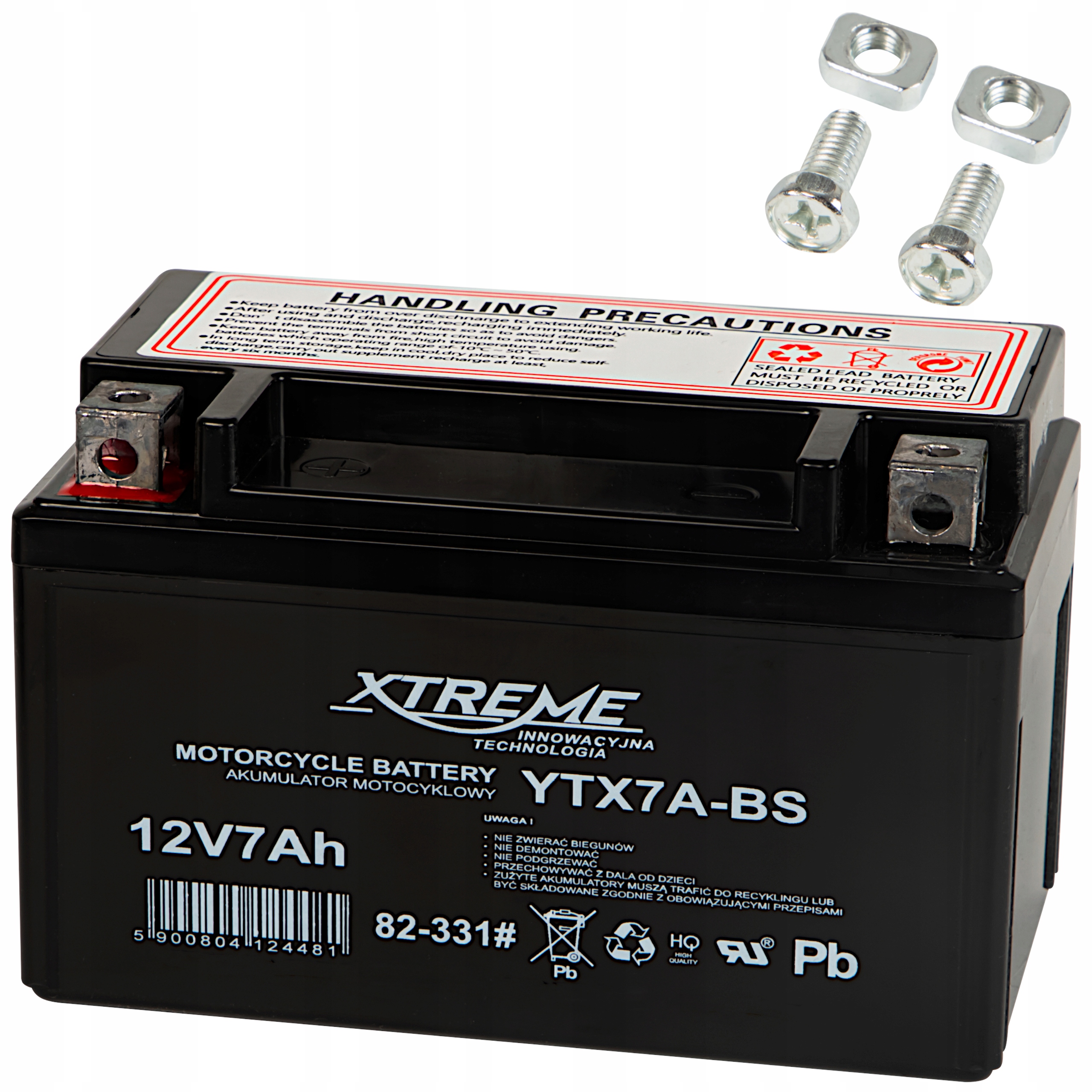 Akumulator Motocyklowy Xtreme 12V 7Ah Bezobsługowy Skuter Motor Quad Atv