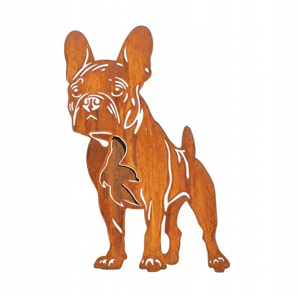 Ozdoby Do Zahrady A Rostlin Zahradní Dekorace Pes Figurka Kov Boston