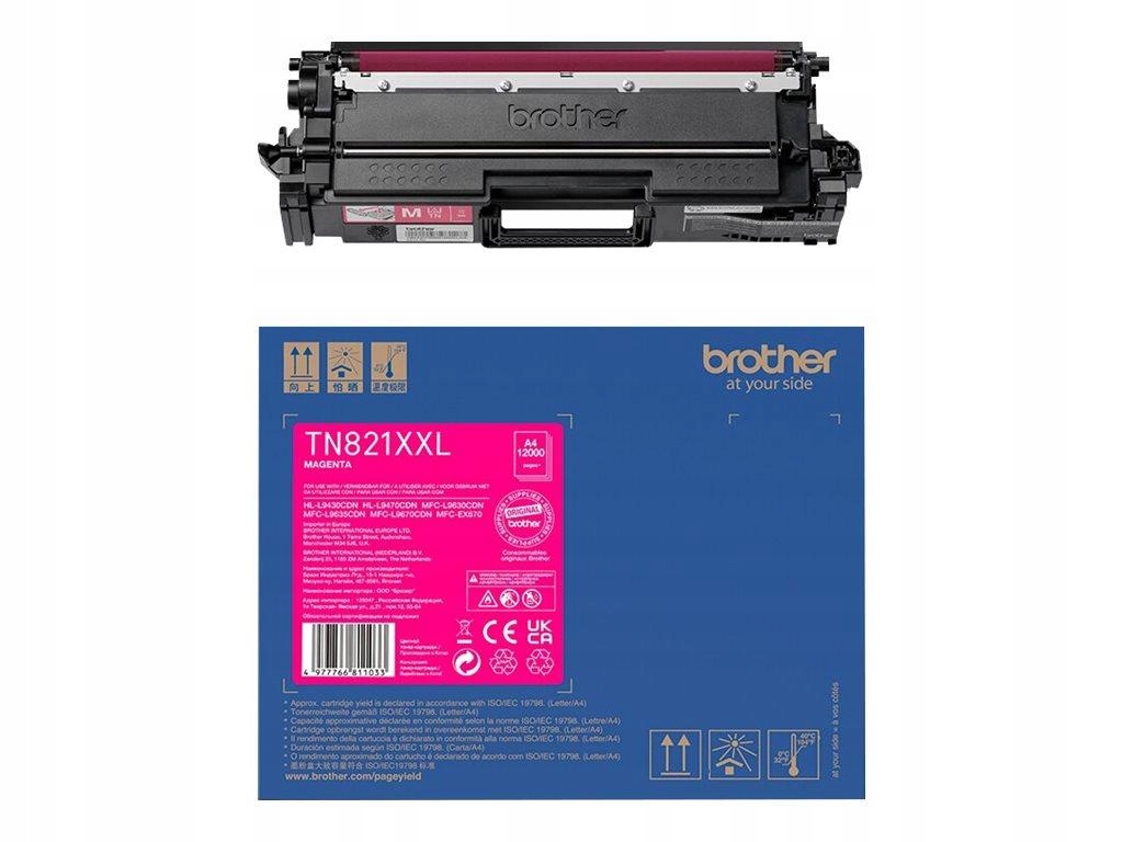Brother TN-821XXLM Ultra High Yield Magenta Cartridge for Ec Prints 12000