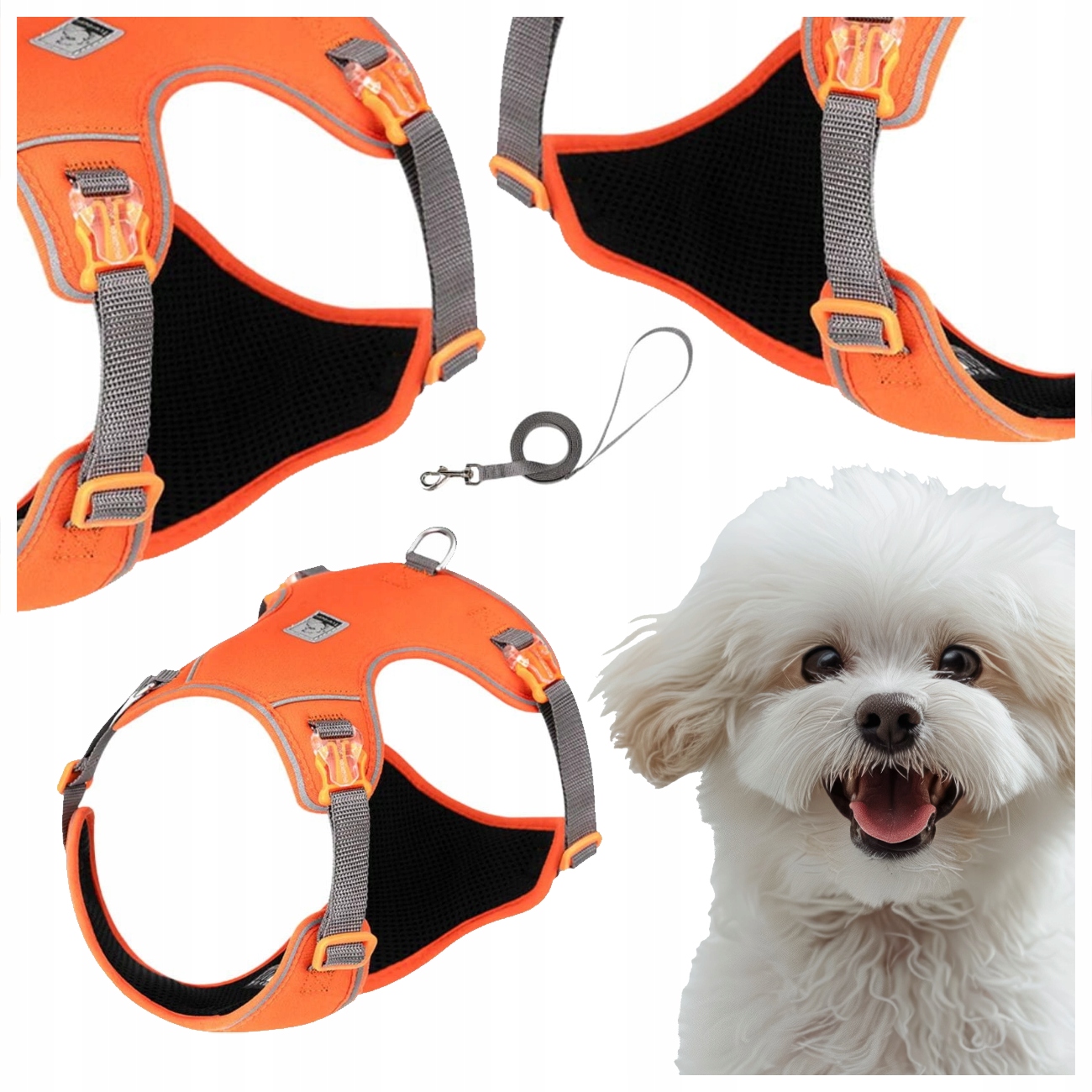 Levně Pásky Vodítko Ultralehké Prodyšné Truelove Lightness Oranžové Xxs