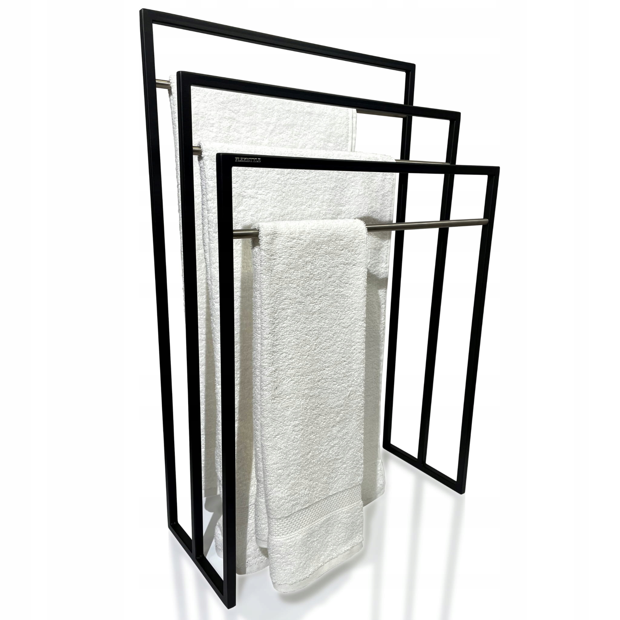 

Stojak potrójny na ręcznik do łazienki czarny Loft