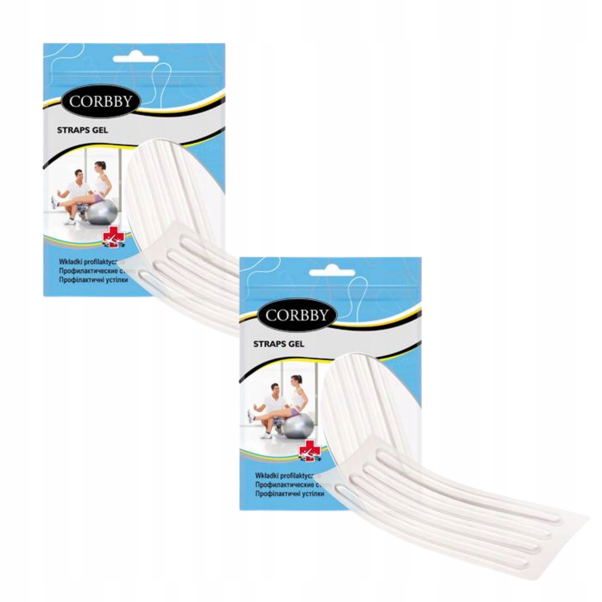 2x Paski Żelowe Straps Gel Corbby Samoprzylepne Paski do Sandałów i Butów